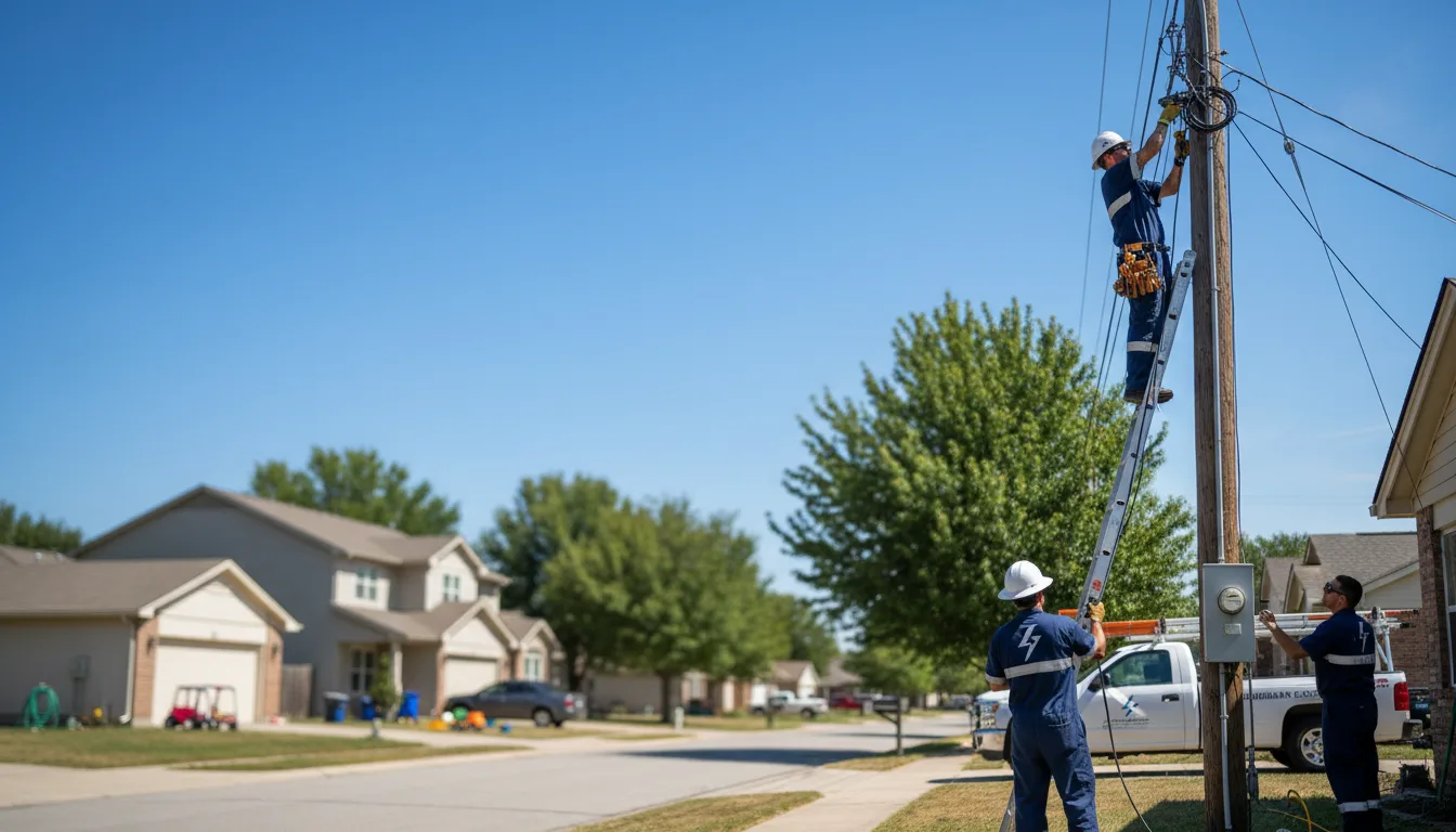 Residential electrician providing installation services in Racine, OH